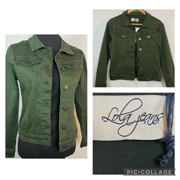 Lola Jeans Gabriella HG Olive Jacket NWT No Size Tag See Pictures - Picture 1 of 14
